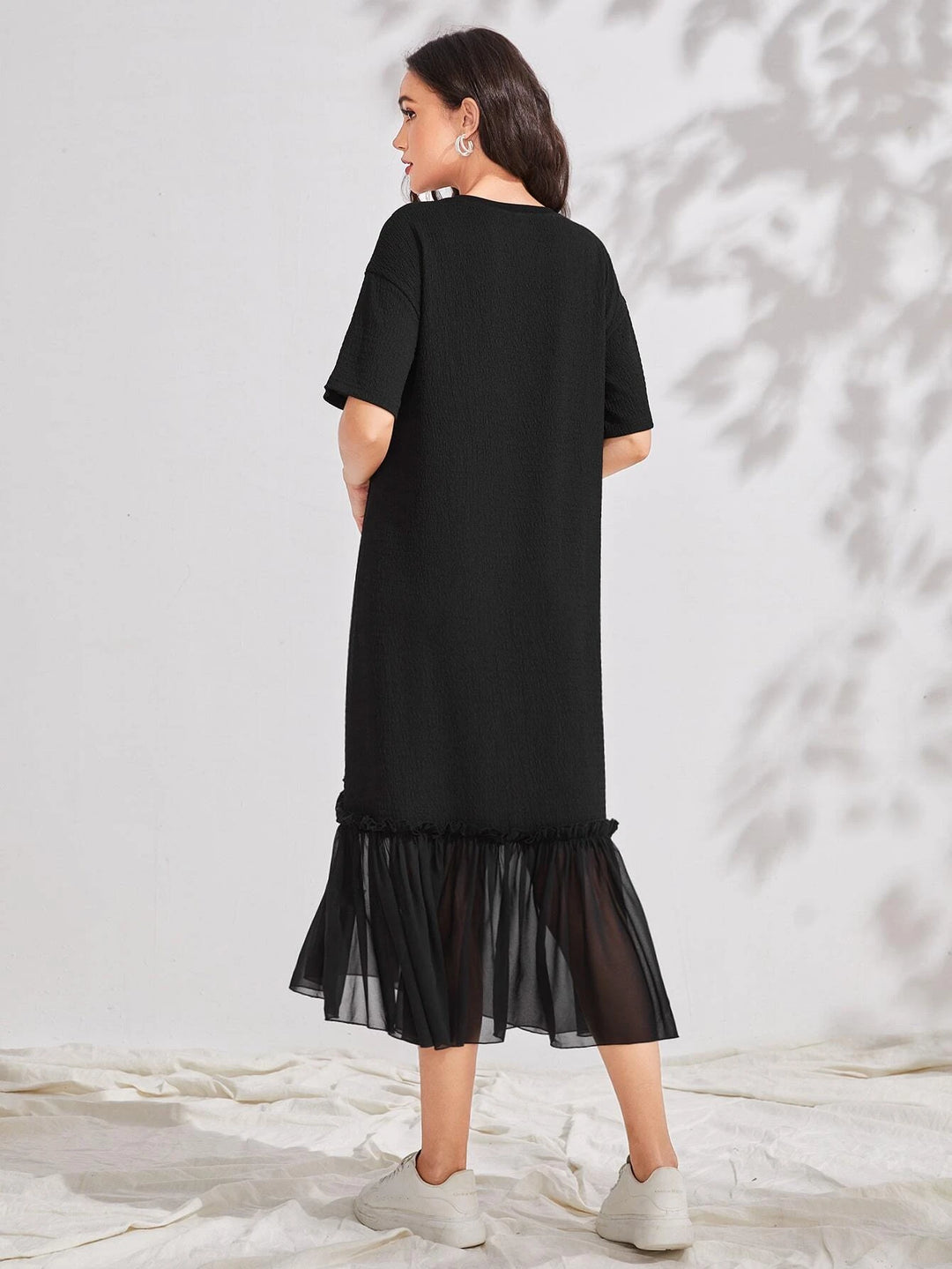 SHEIN maxi ruha, fekete
