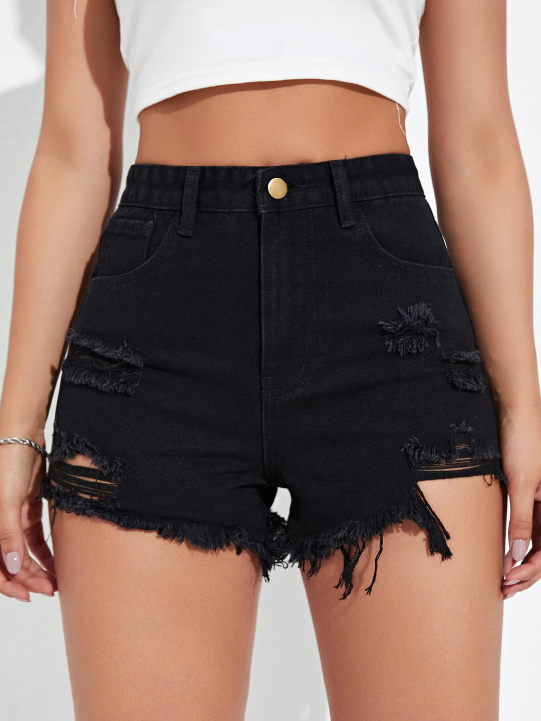 Pantaloni scurți SHEIN, negru