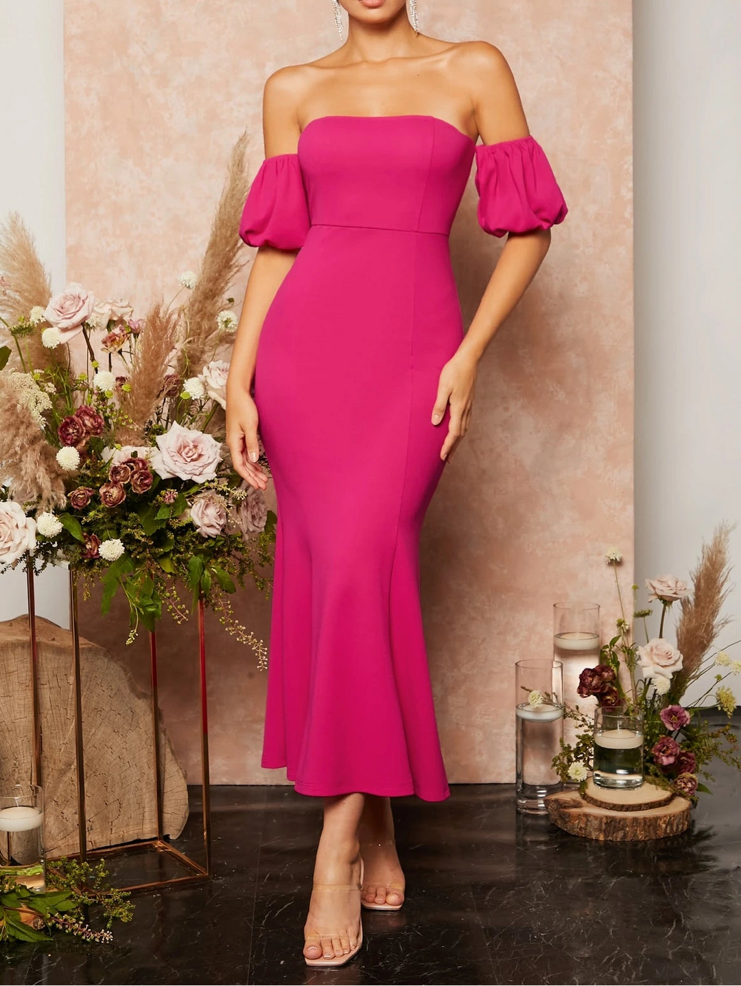 Rochie maxi SHEIN, roz