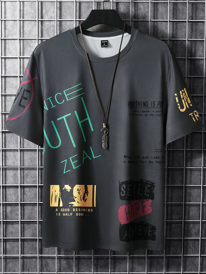 Tricou MANFINITY by Shein, gri