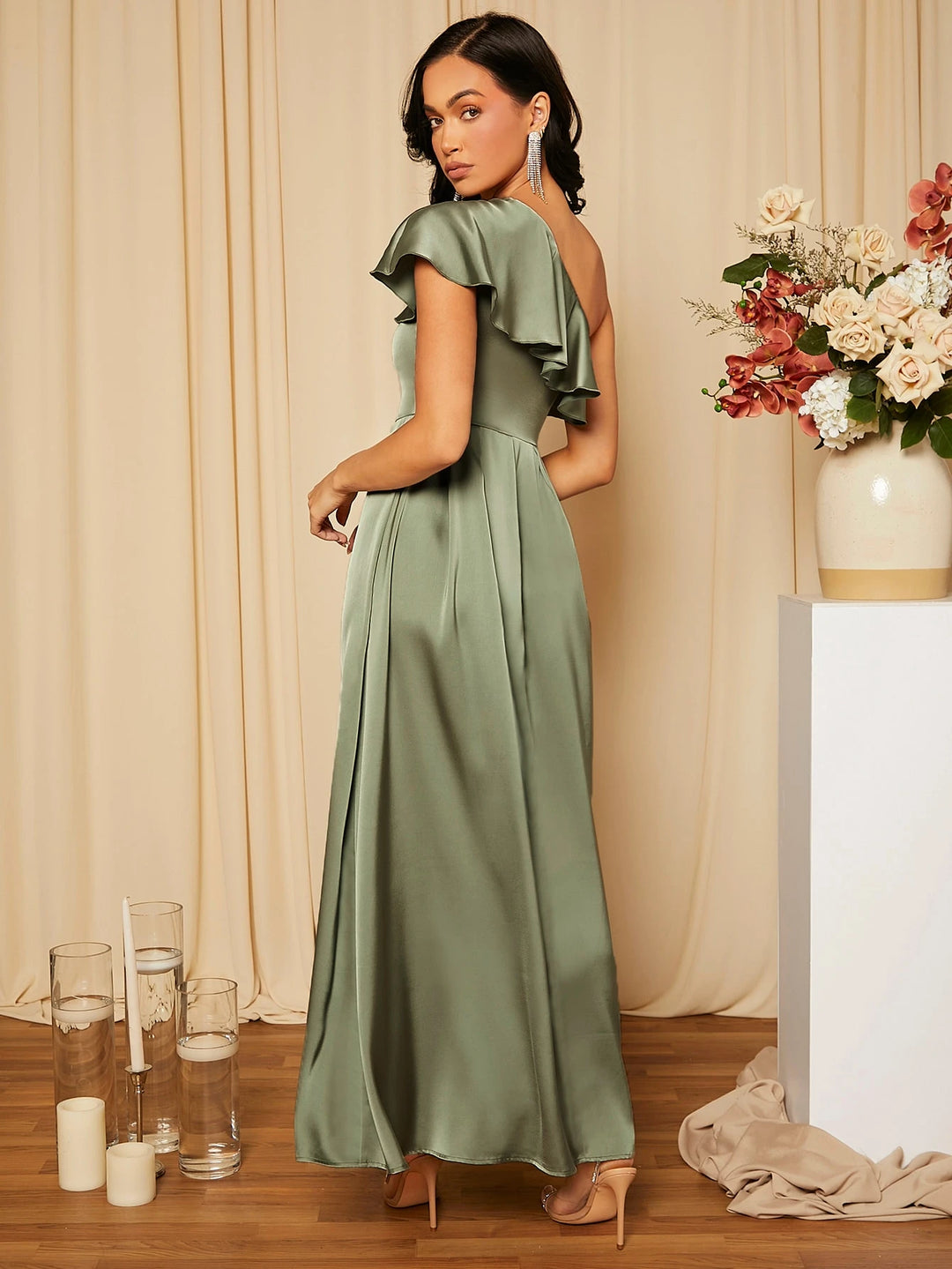 Rochie maxi SHEIN, verde