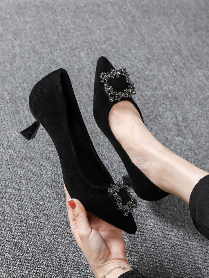 Pantofi cu toc SHEIN, negru