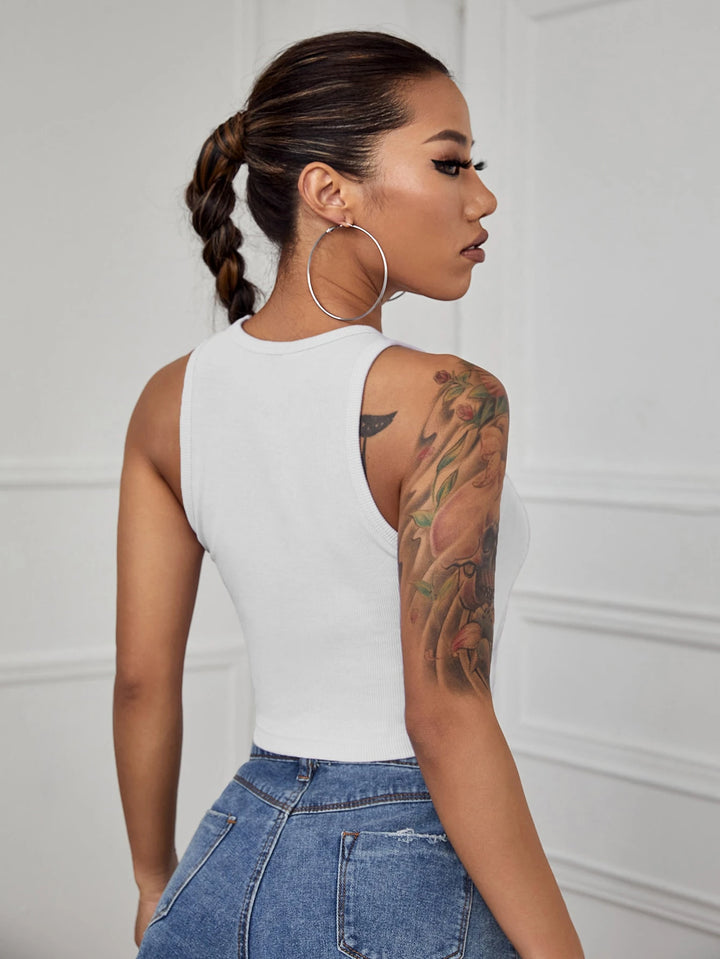 Top, SHEIN, fehér