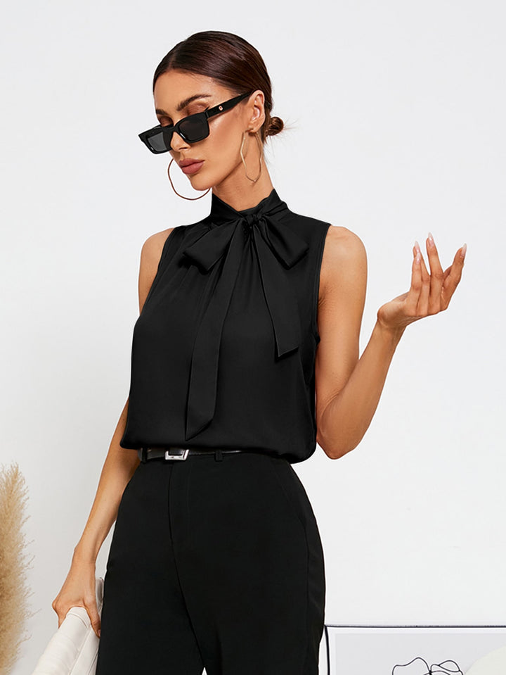 SHEIN ujjatlan blúz, fekete