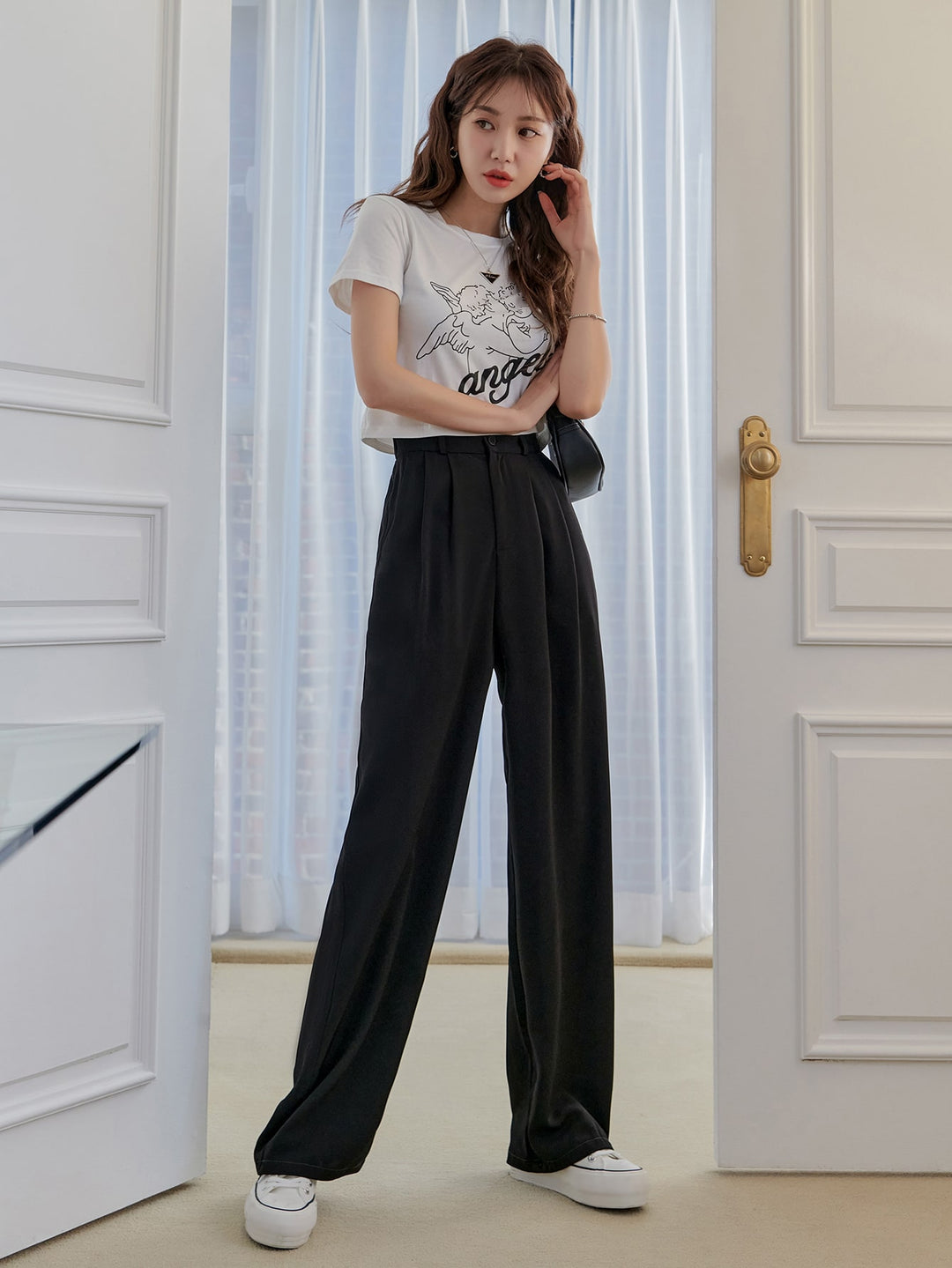 Pantaloni SHEIN, negru