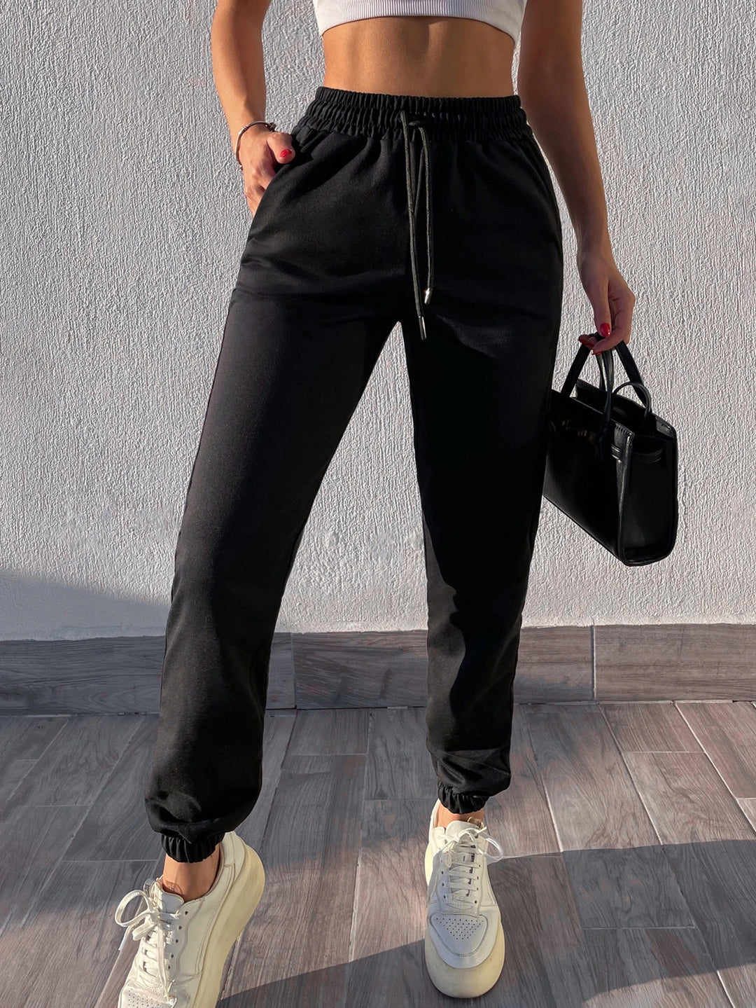 Pantaloni de trening SHEIN, negru