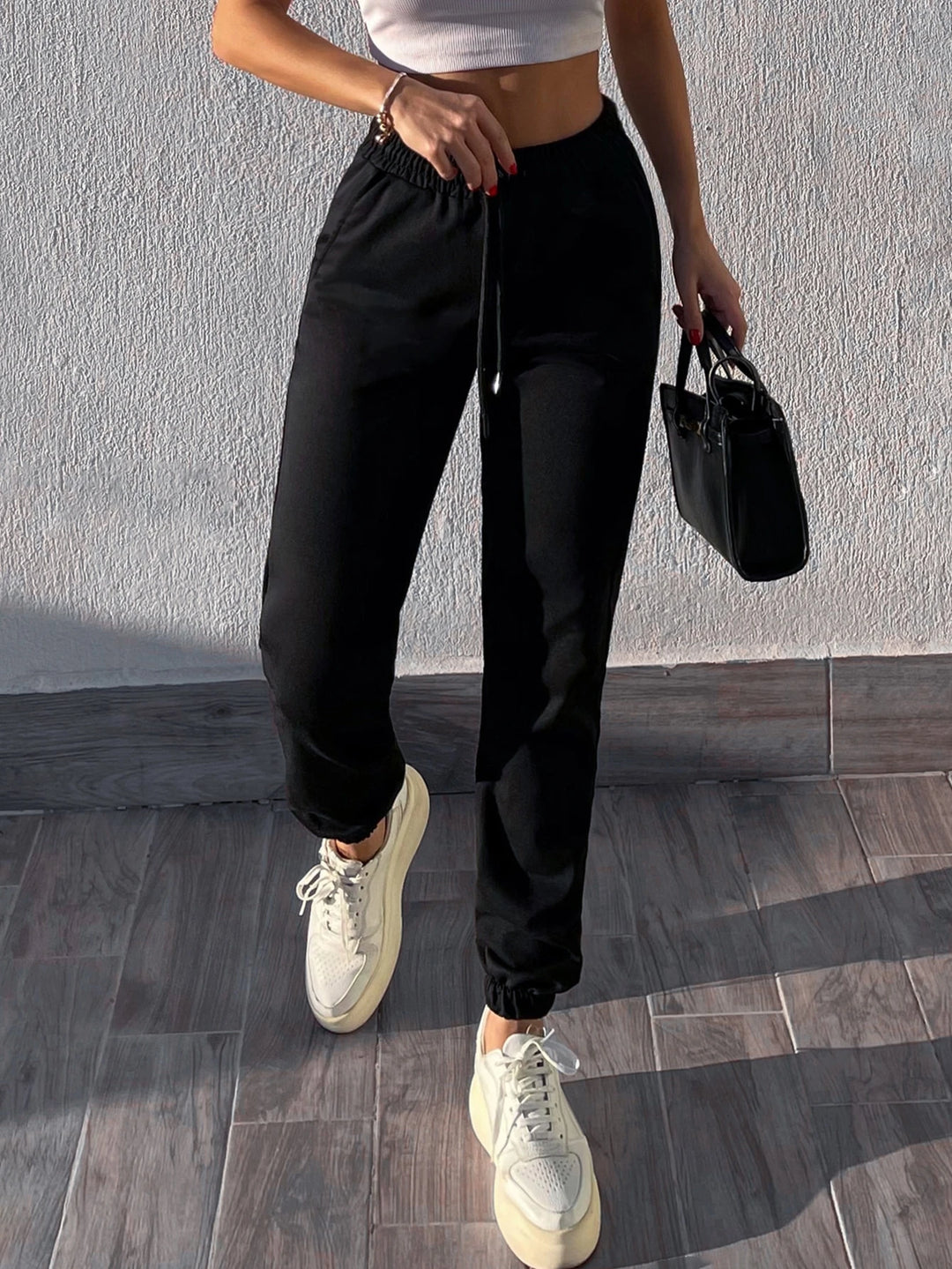Pantaloni de trening SHEIN, negru
