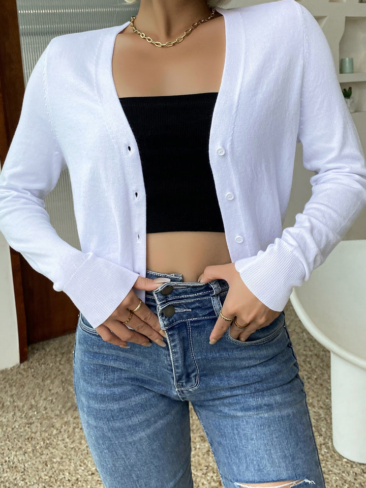 Cardigan SHEIN, alb