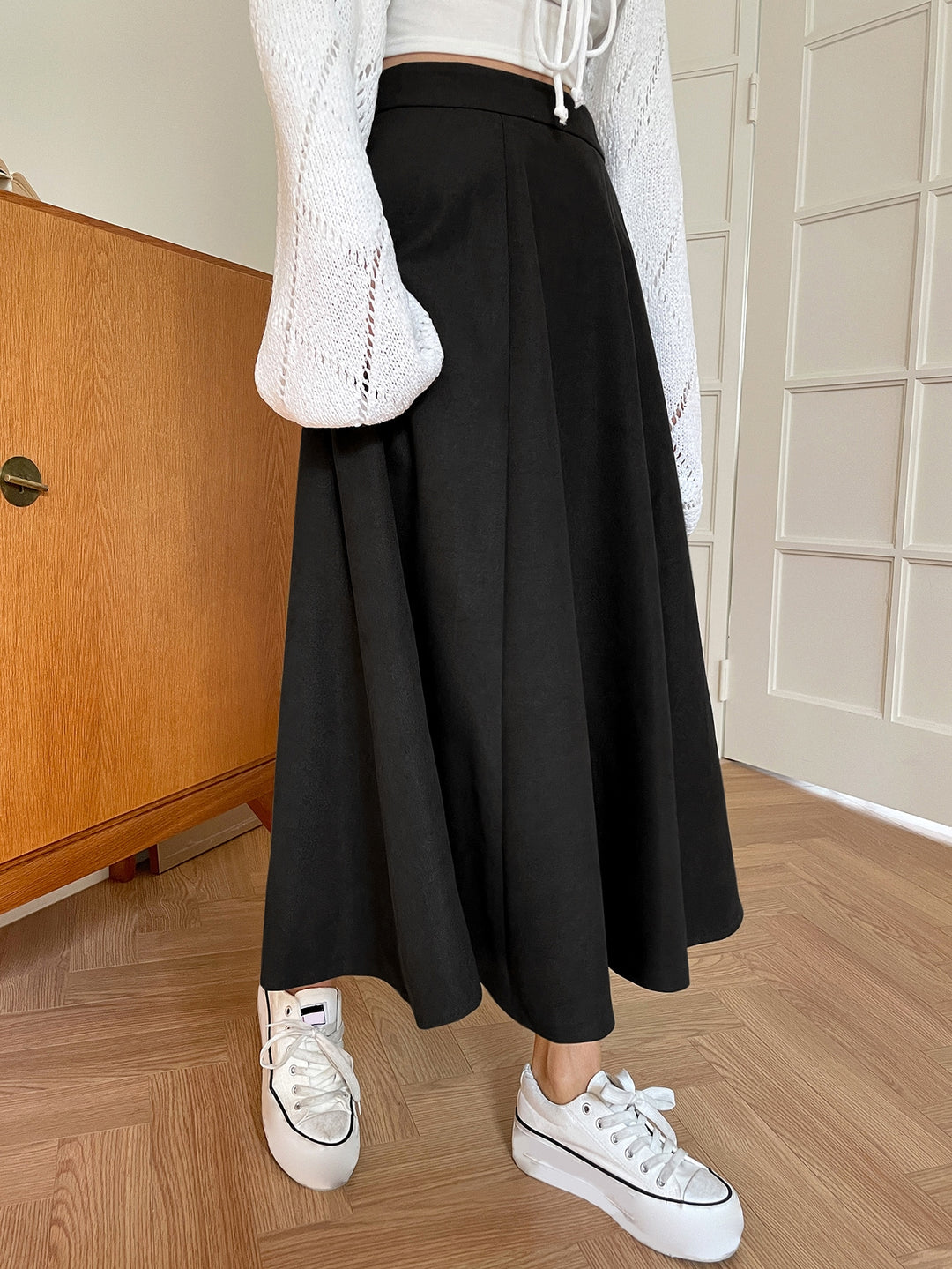 SHEIN maxi szoknya, fekete