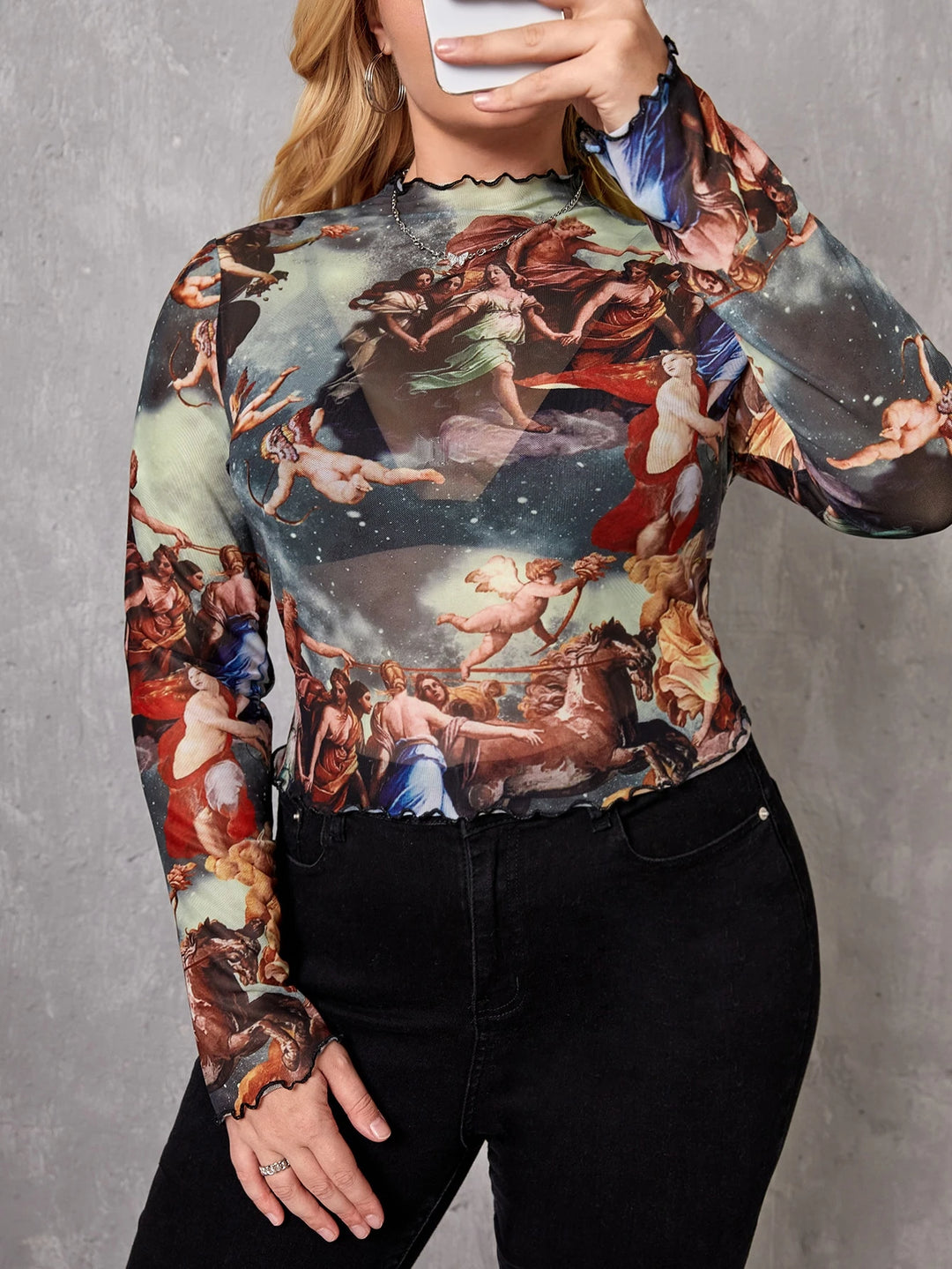 Shein Curve+ blúz, vegyes színek