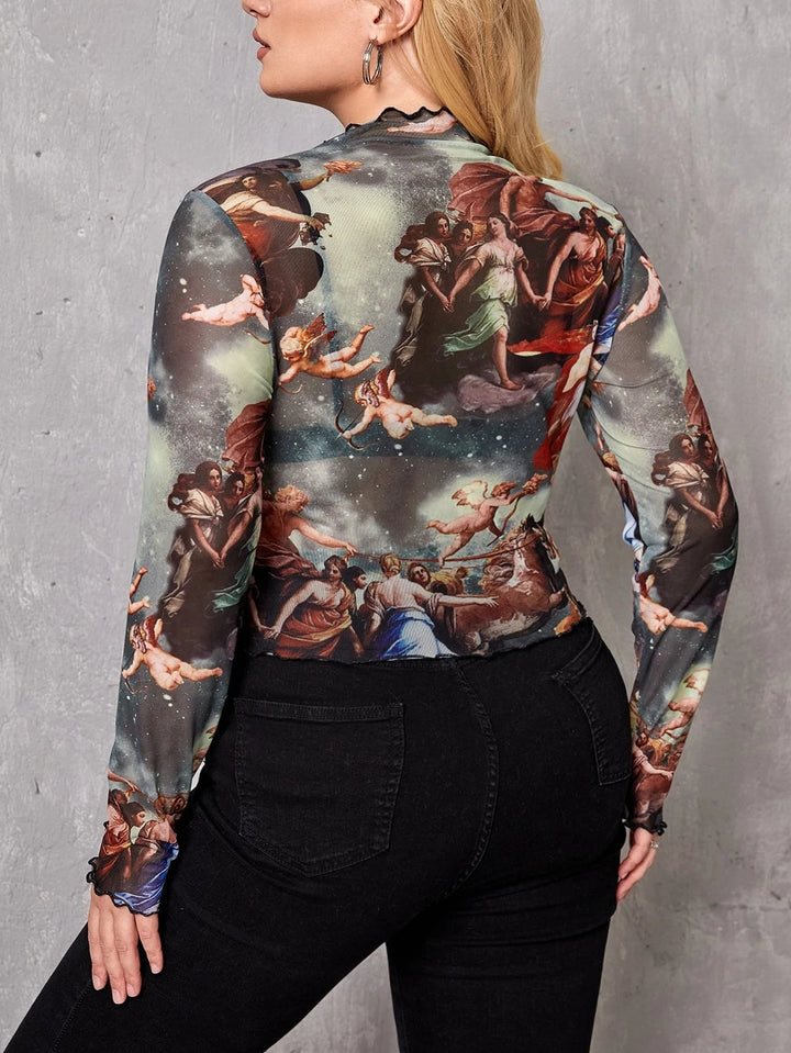 Shein Curve+ blúz, vegyes színek