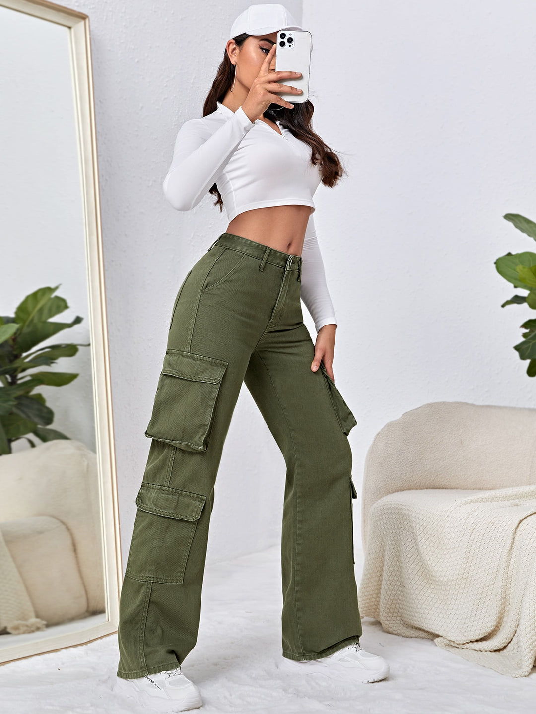 Jeans SHEIN, khaki
