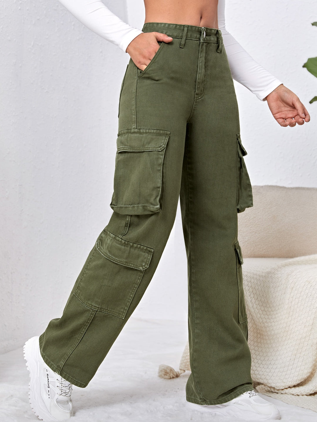 Jeans SHEIN, khaki