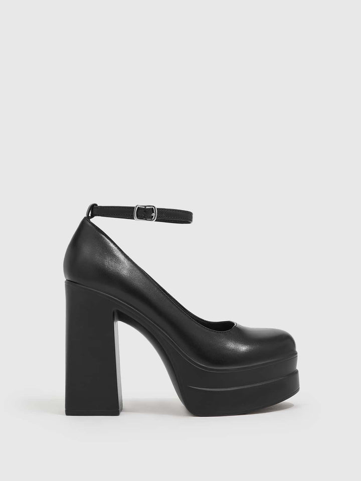Pantofi cu toc SHEIN, negru