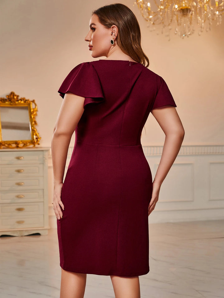SHEIN mini ruha, bordó