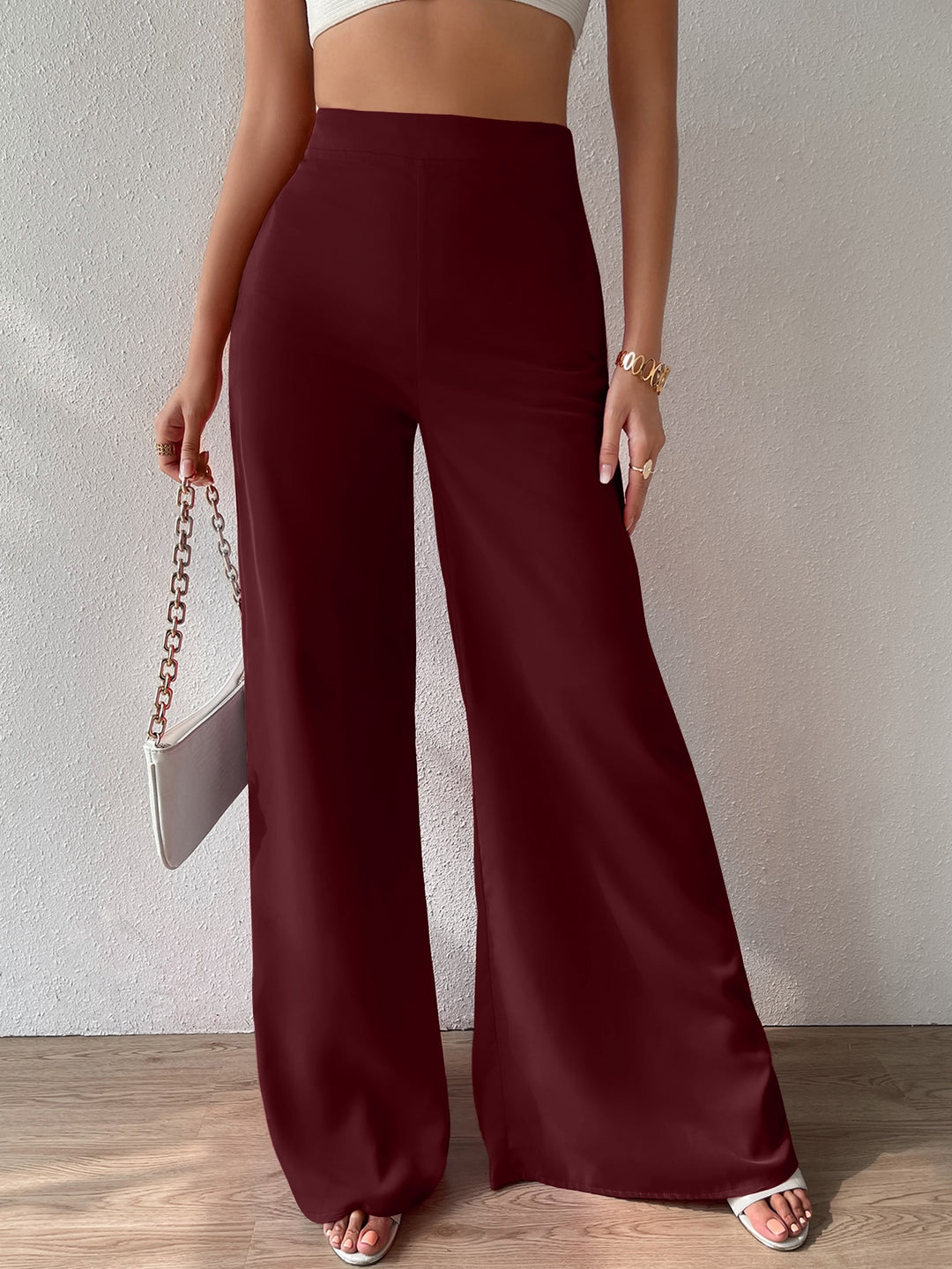 Pantaloni SHEIN, vișiniu