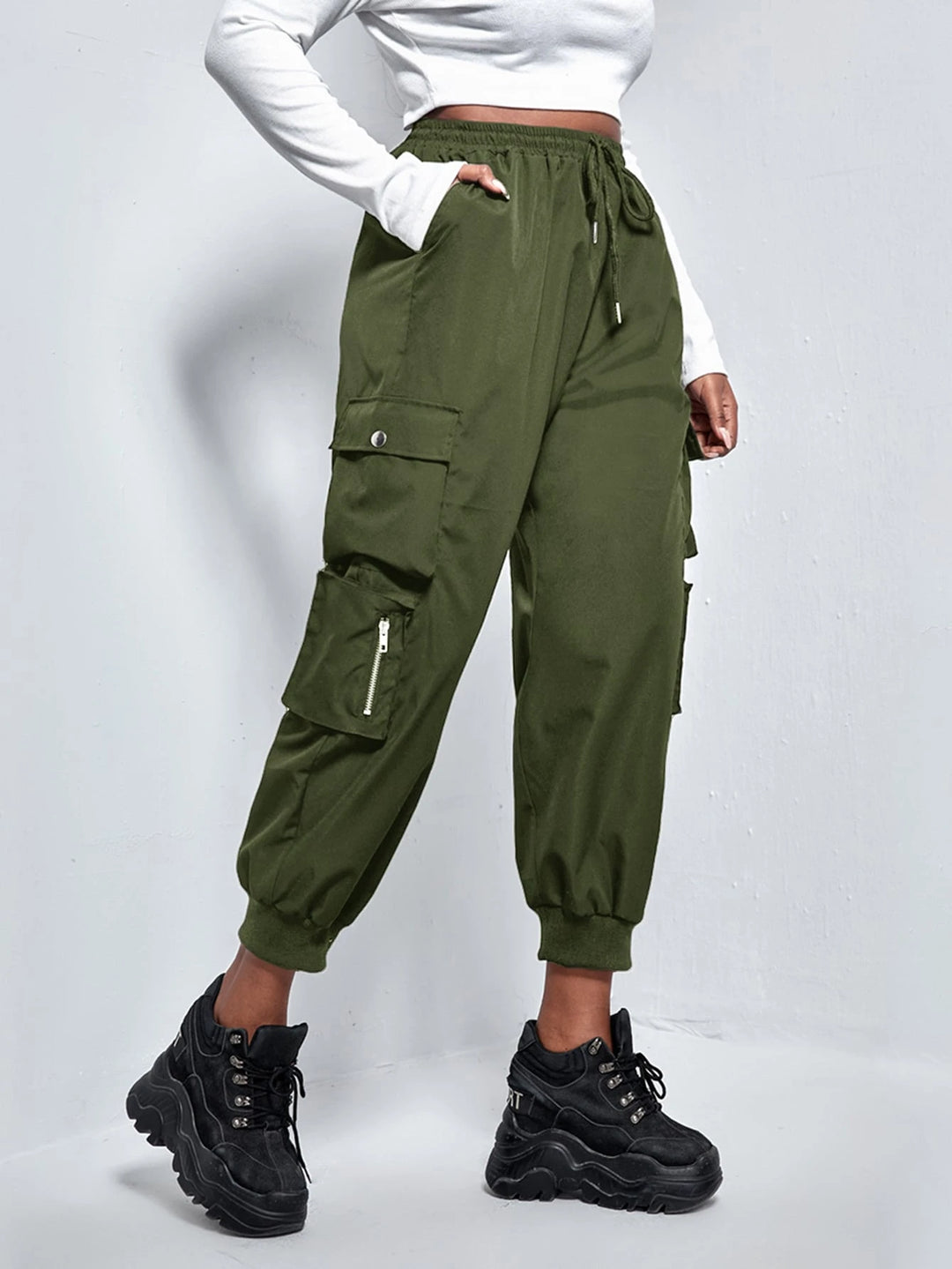 Pantaloni SHEIN, verde