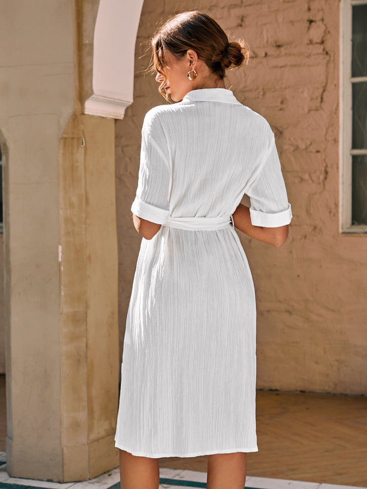 Rochie midi SHEIN, alb