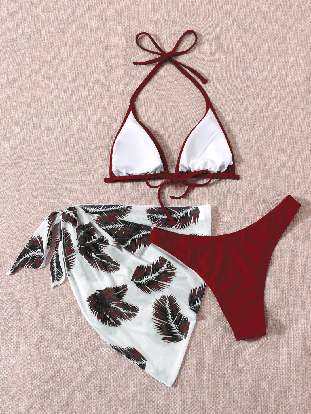 Set bikini SHEIN, vișiniu