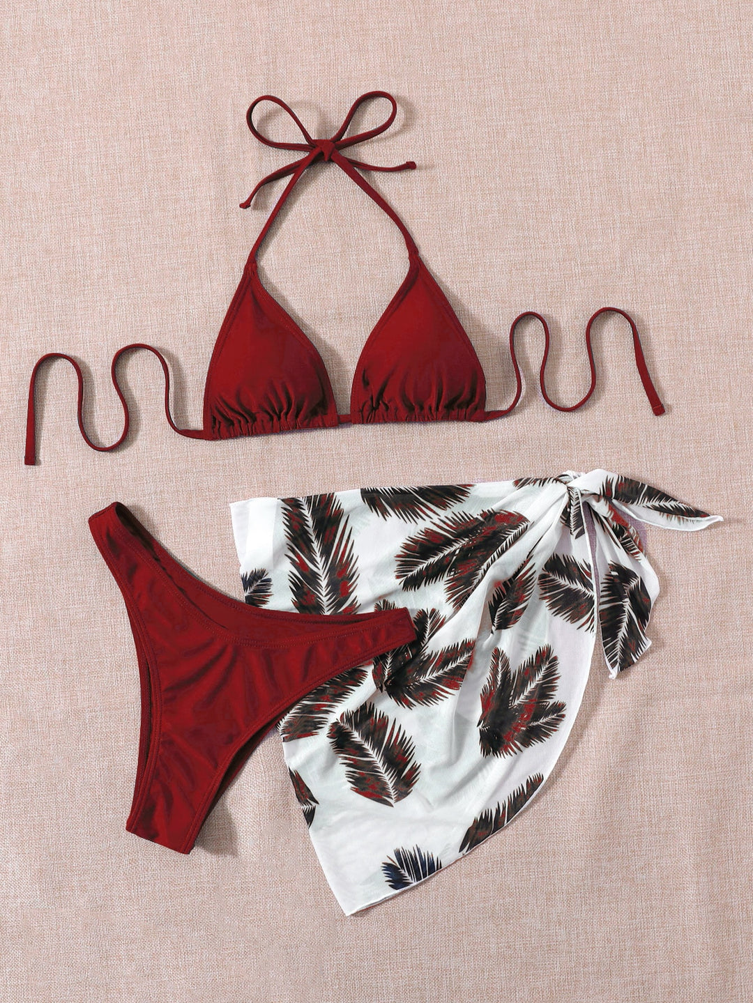 Set bikini SHEIN, vișiniu