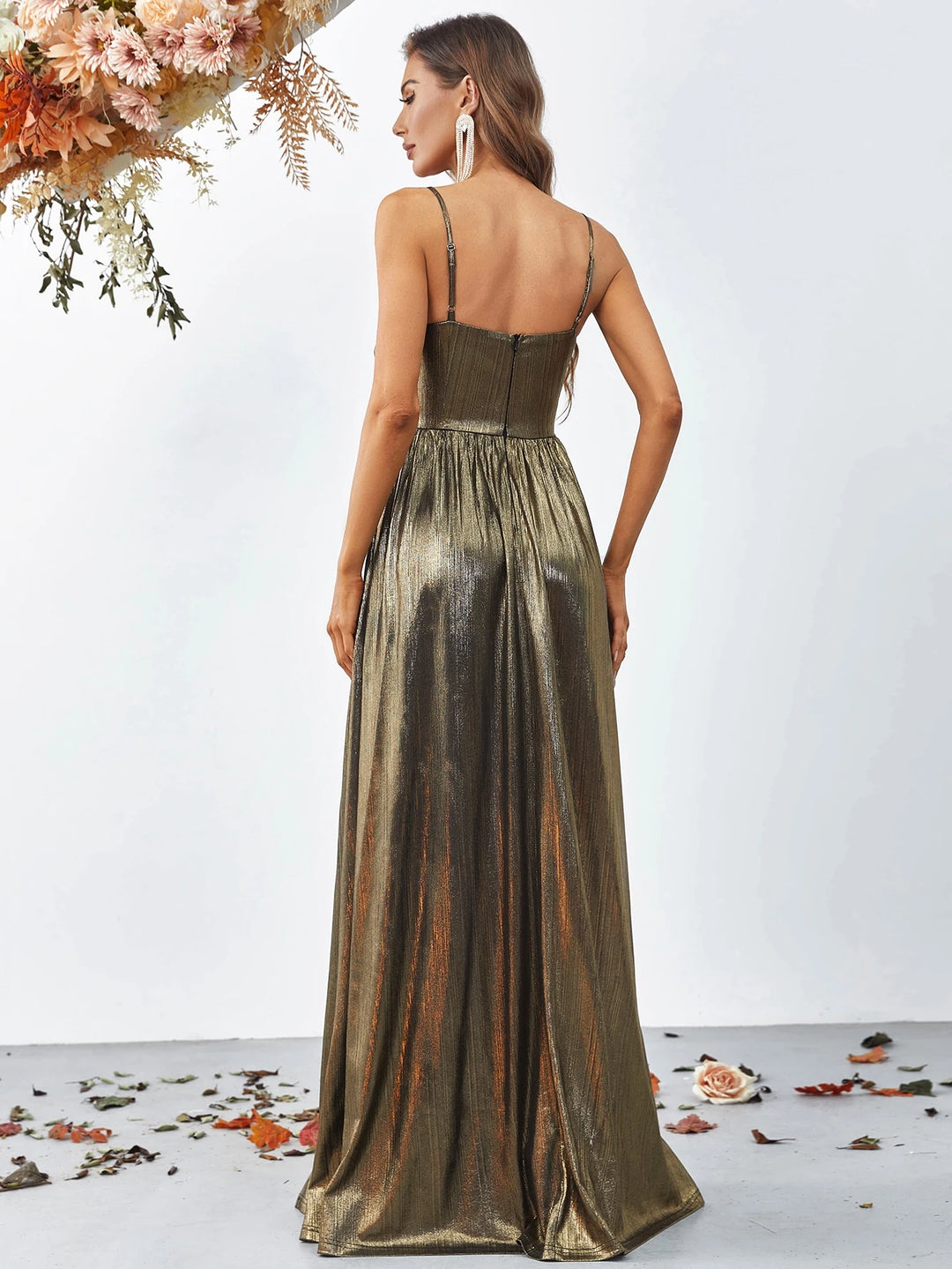 SHEIN maxi ruha, arany