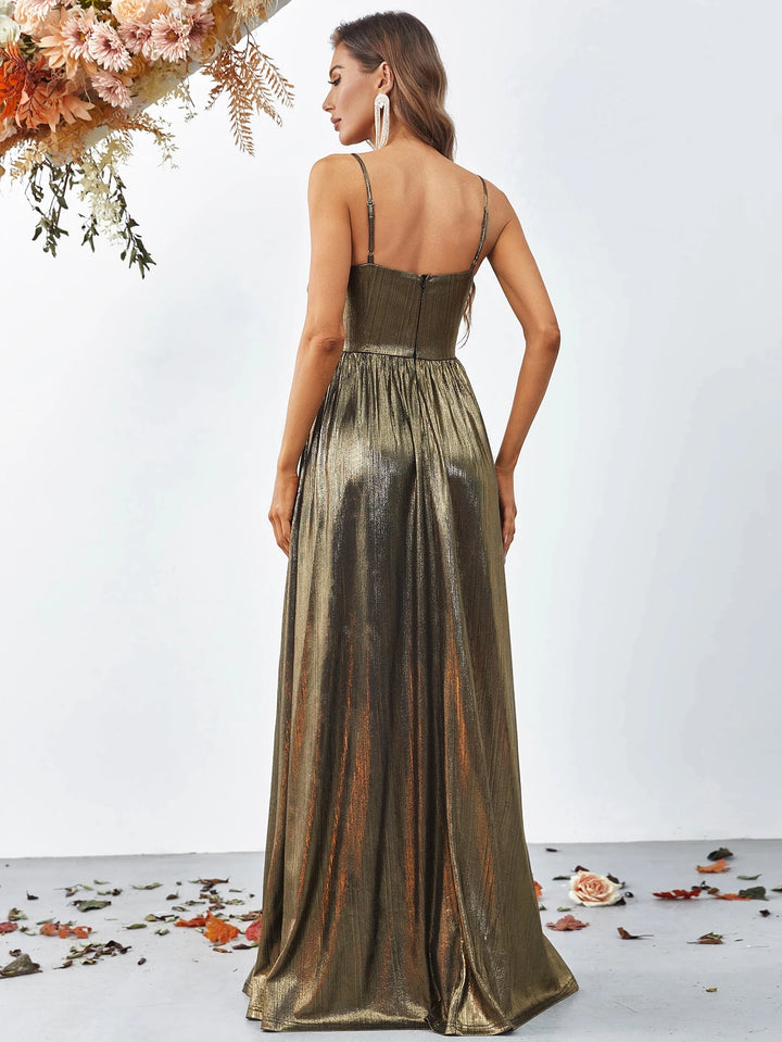 SHEIN maxi ruha, arany