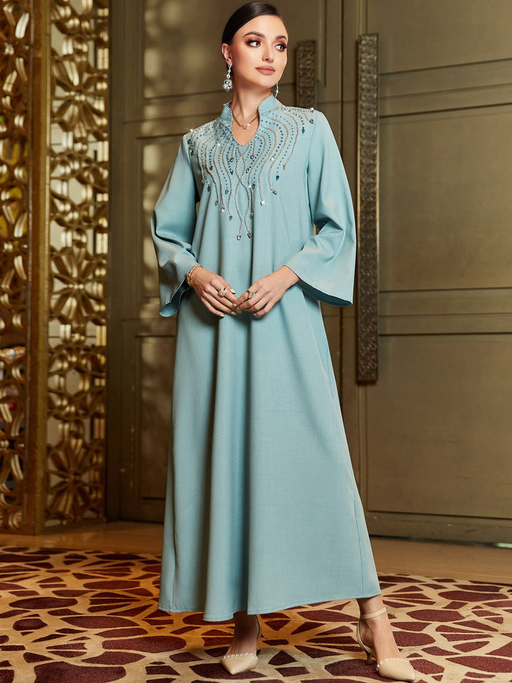Set caftan și jalabiya SHEIN, turcoaz