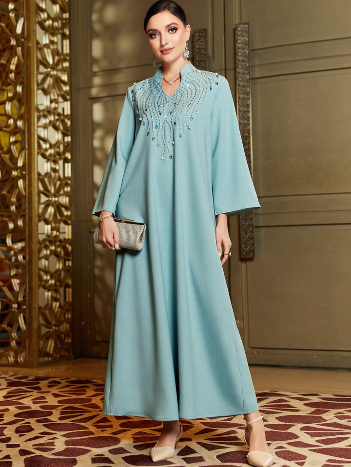 Set caftan și jalabiya SHEIN, turcoaz