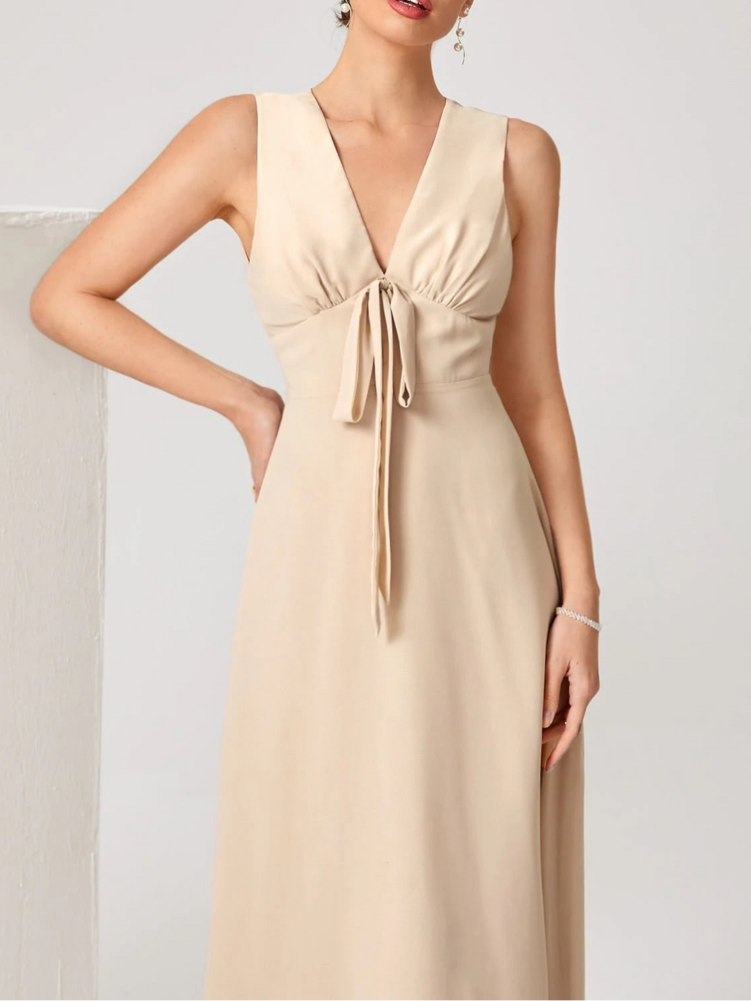 Rochie midi SHEIN, crem
