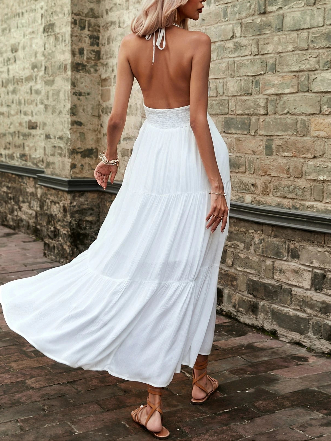 Rochie maxi SHEIN, alb