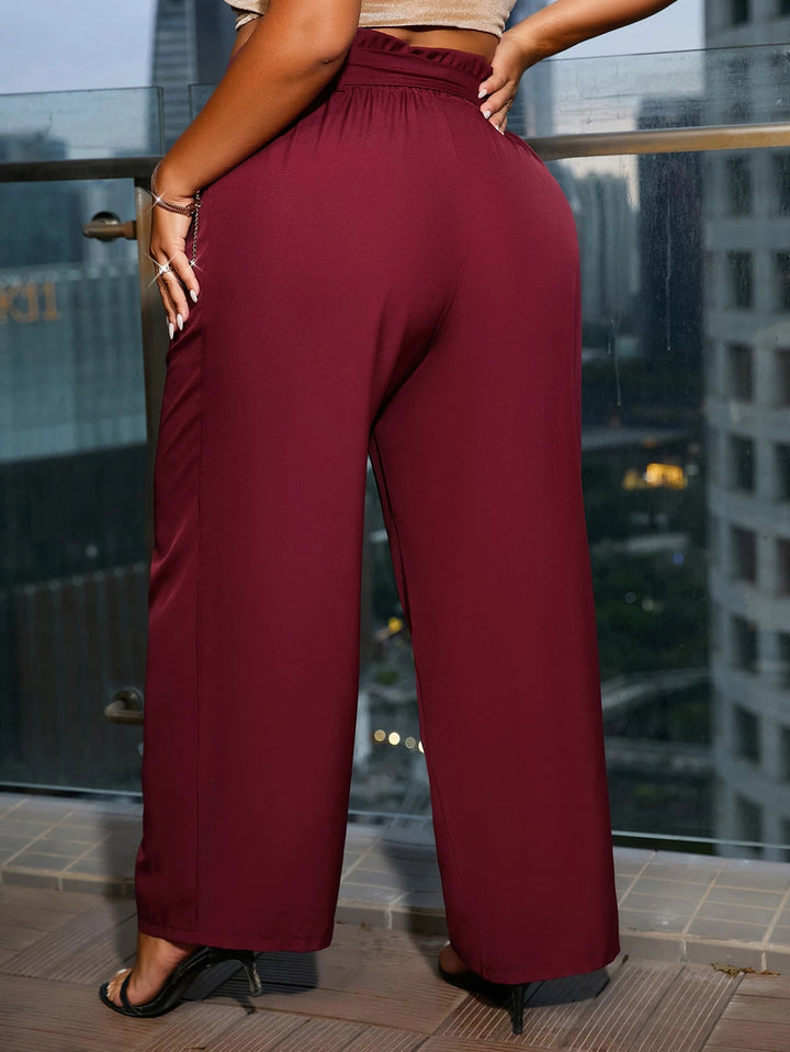 Pantaloni Shein Curve+, vișiniu