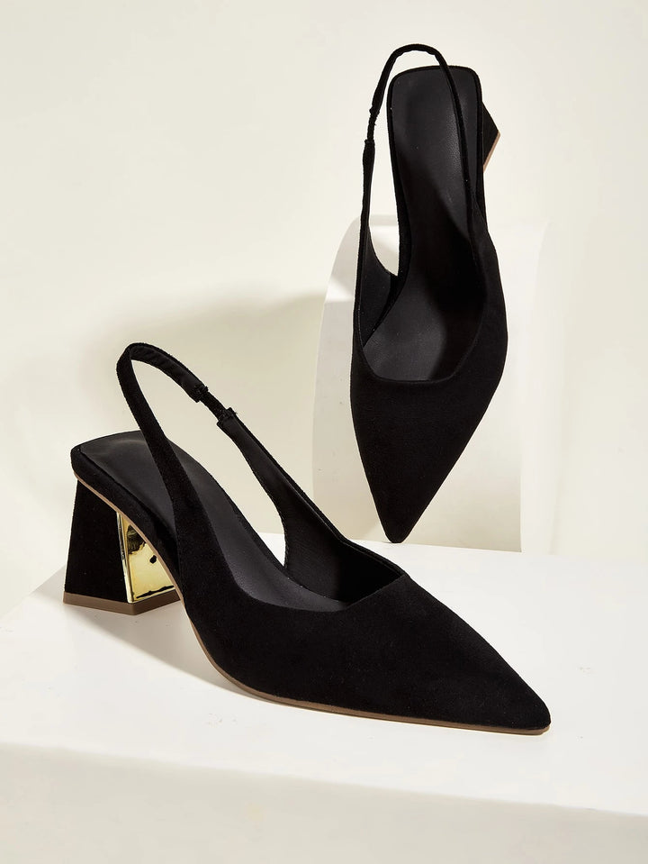 Pantofi cu toc SHEIN, negru