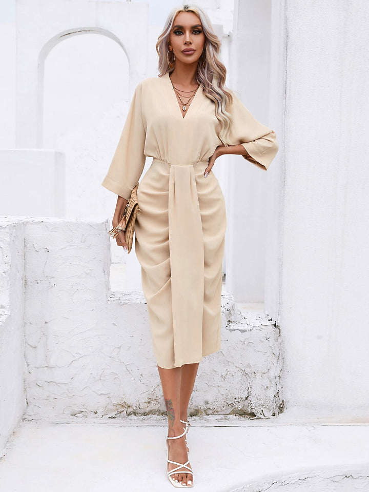 SHEIN khaki midiruha