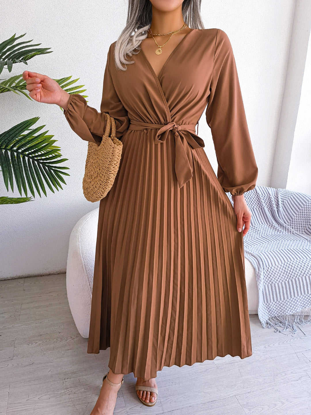 Rochie maxi SHEIN, maro