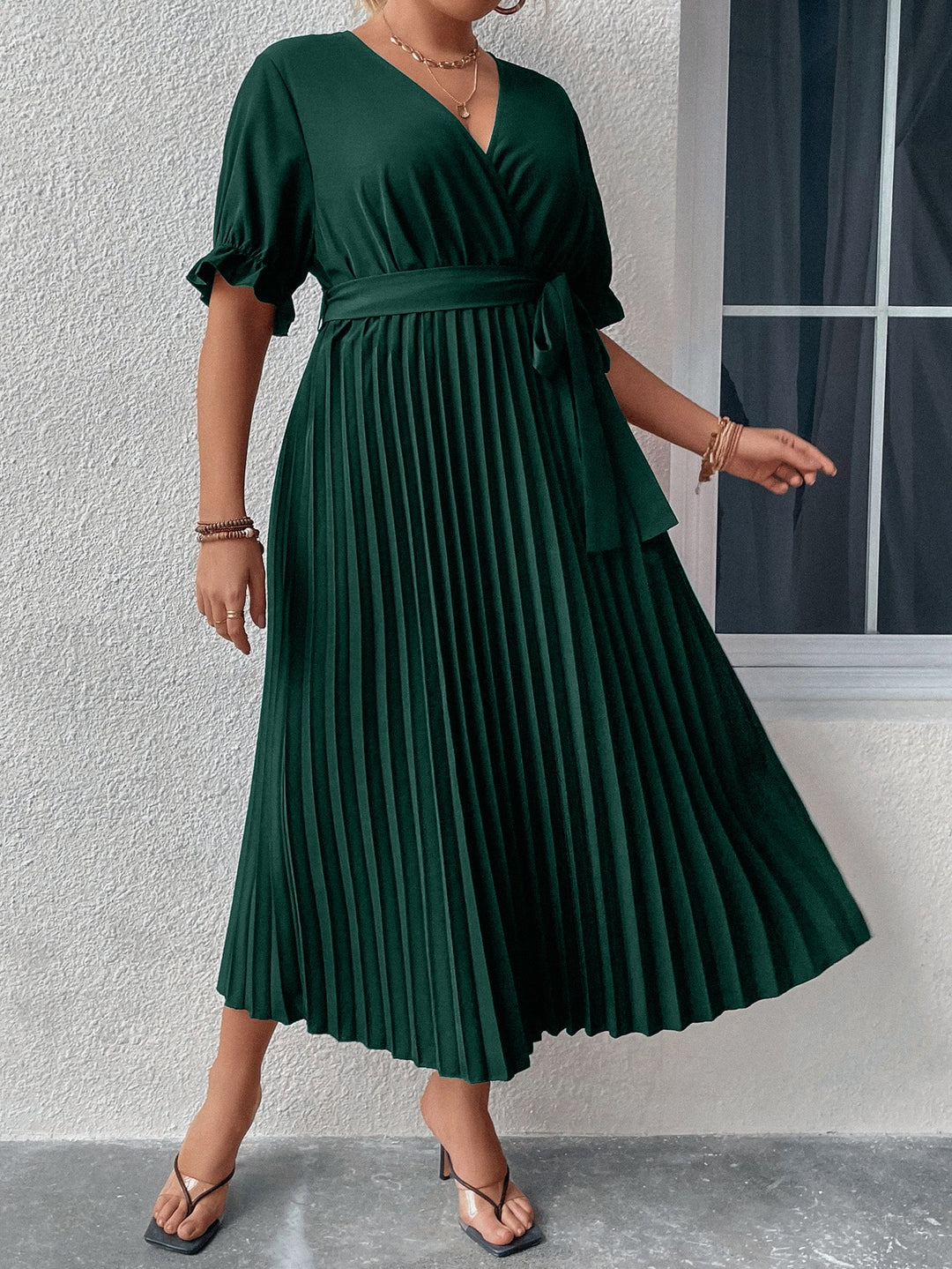Rochie midi SHEIN, verde