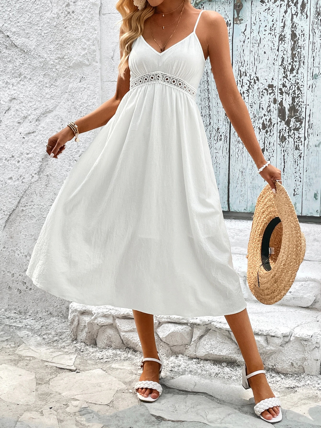 Rochie midi SHEIN, alb