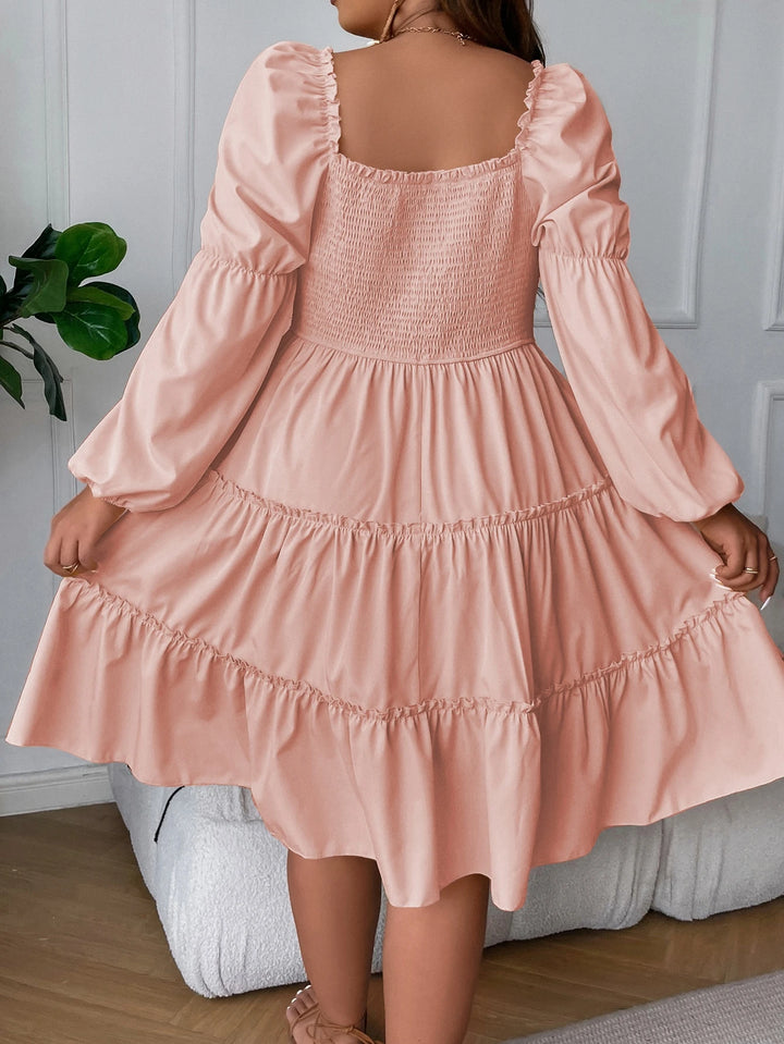 Rochie midi Shein Curve+, roz