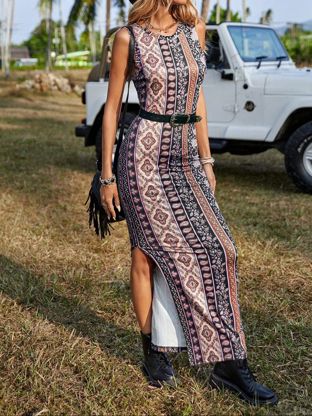Rochie maxi SHEIN, mix culori