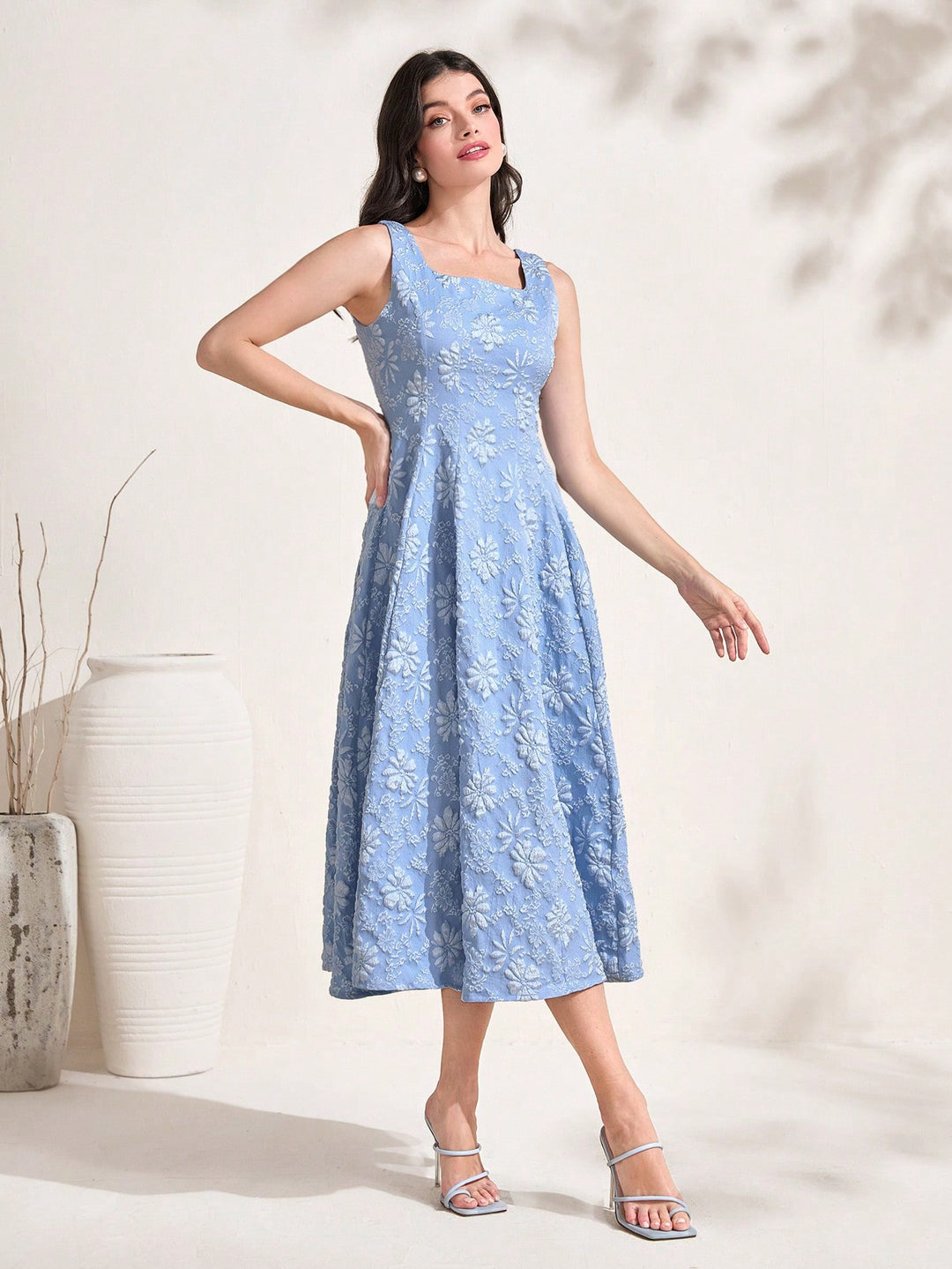 Rochie maxi SHEIN, albastru