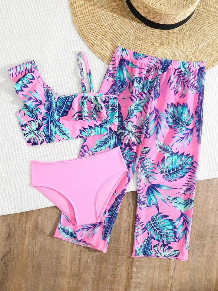Set costum de baie SHEIN, mix culori