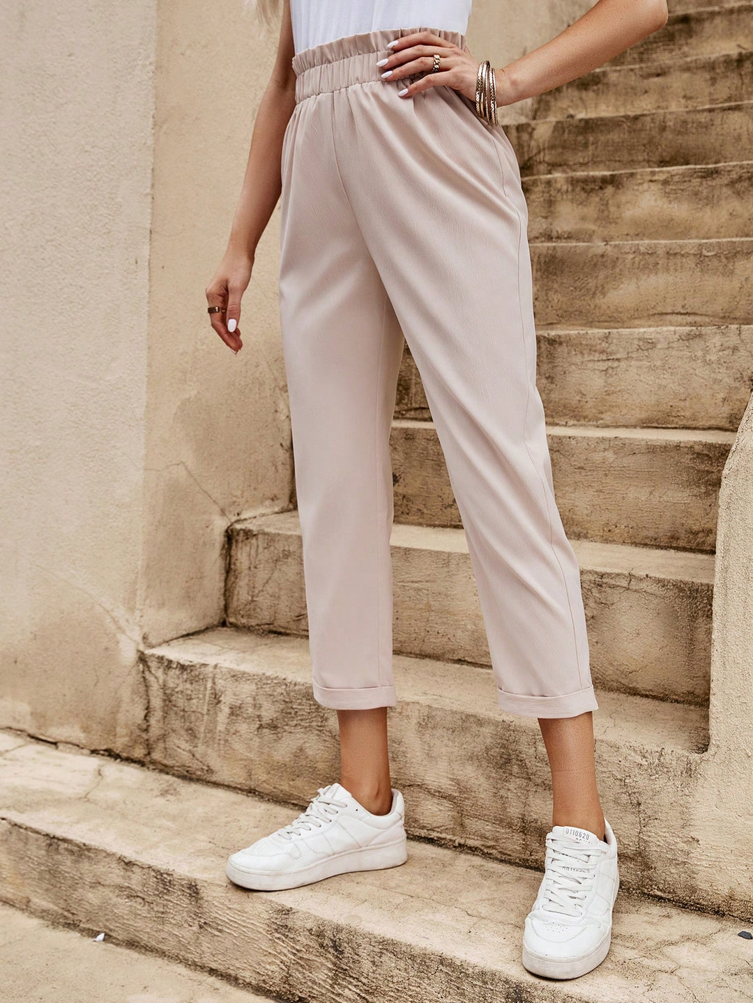 Pantaloni SHEIN, crem