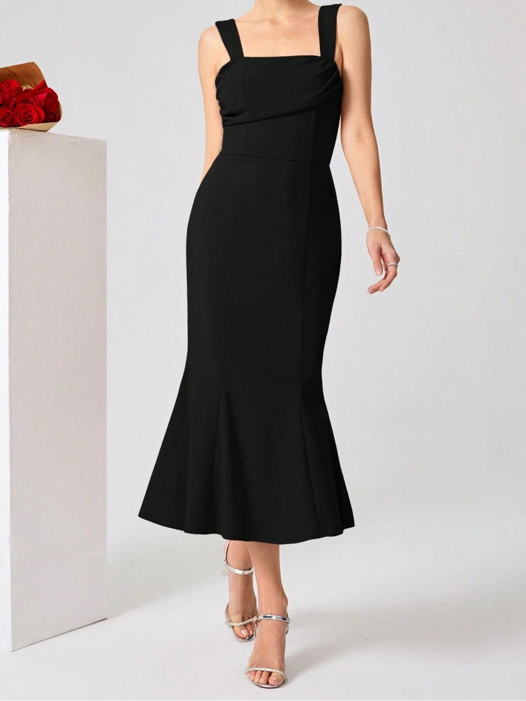 Rochie midi SHEIN, negru