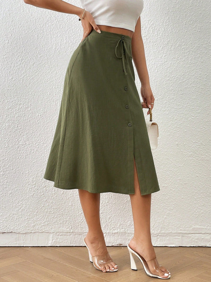 Shein maxi szoknya, zöld