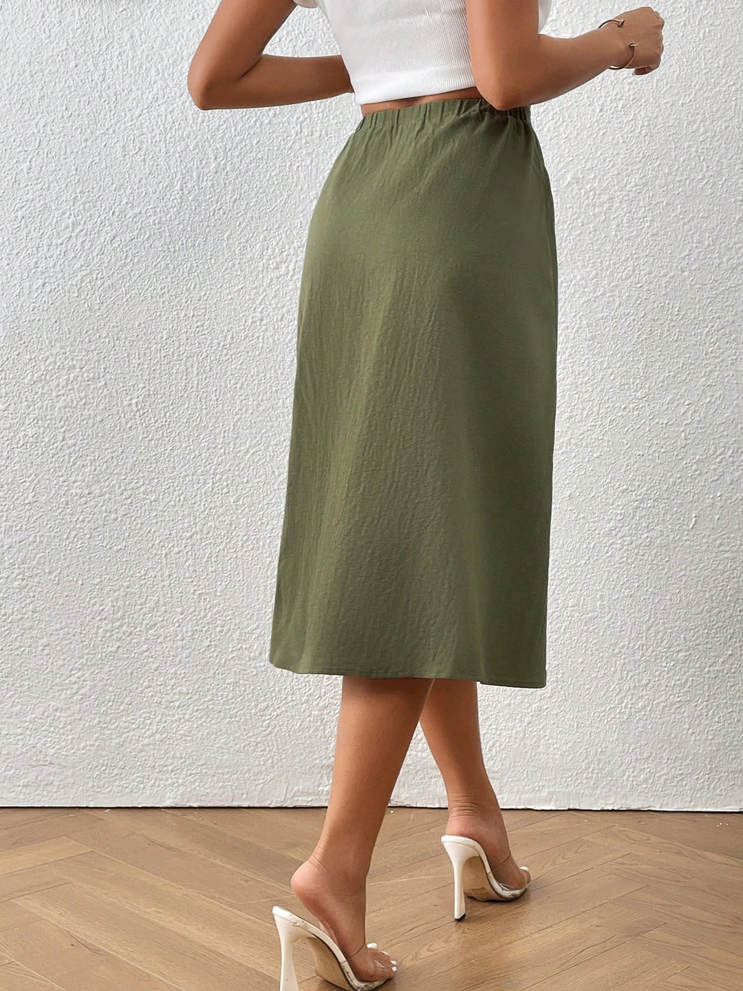 Shein maxi szoknya, zöld