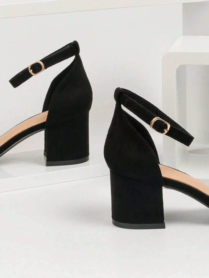 Sandale cu toc SHEIN, negru
