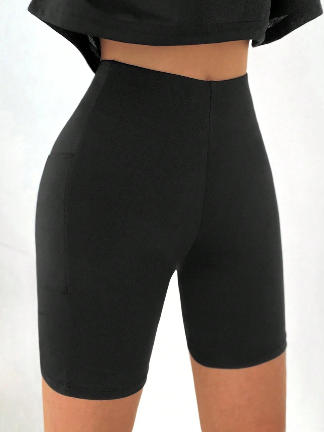 SHEIN rövid leggings, fekete