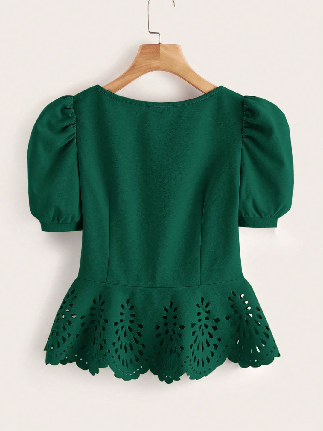 Bluza peplum SHEIN, verde