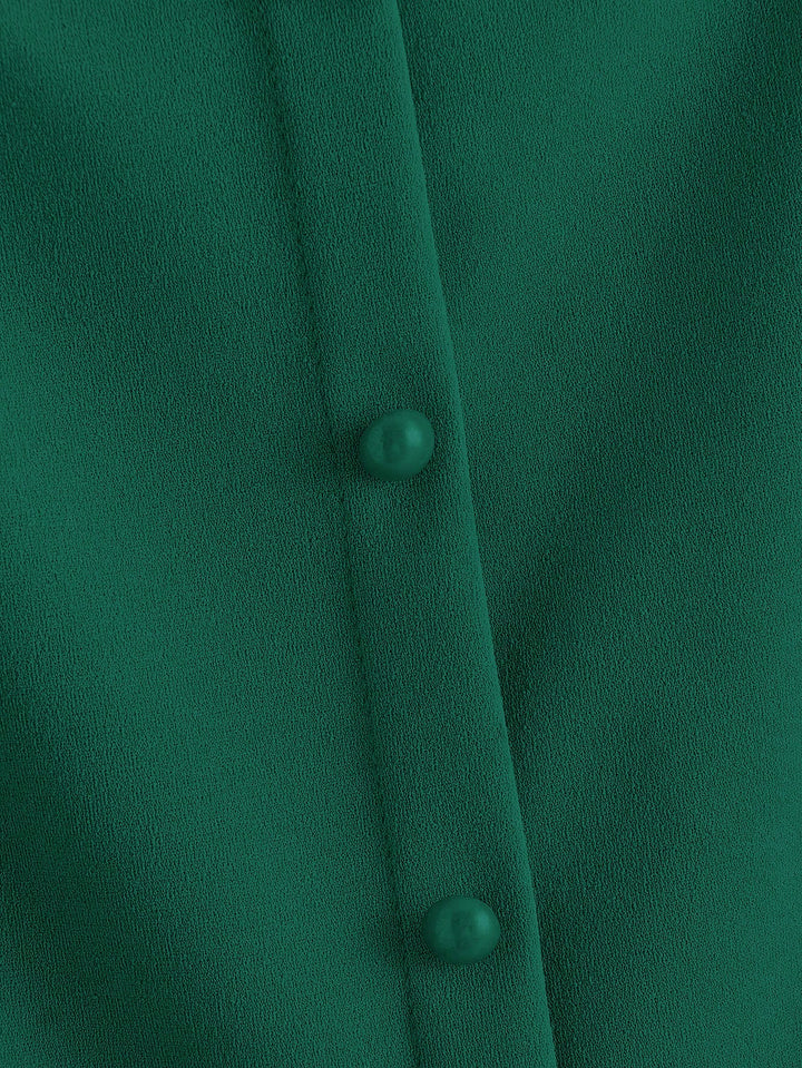 Bluza peplum SHEIN, verde