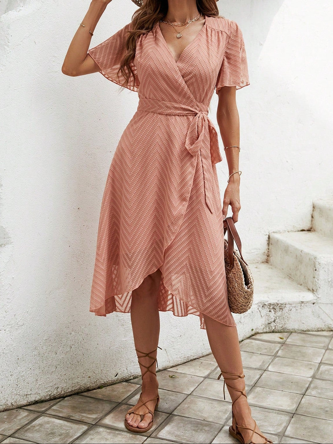 SHEIN narancssárga midi ruha