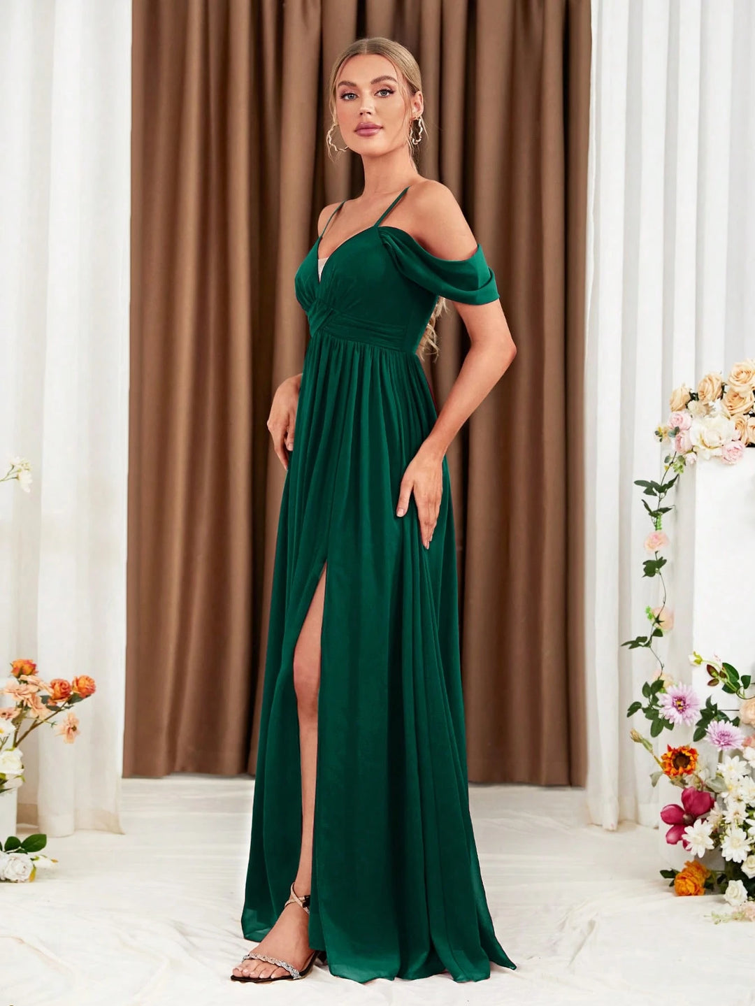 Rochie maxi SHEIN, verde